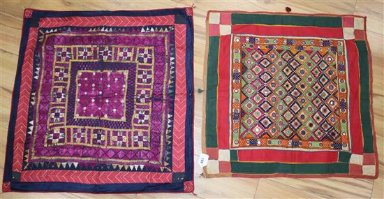 Two Indian textile panels